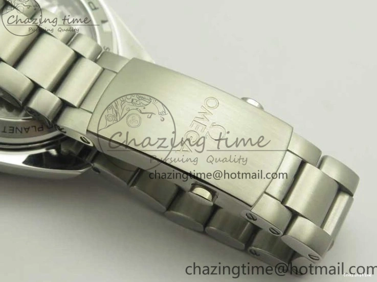 0306 Planet Ocean 600M Co-Axial GMT 43.5mm VSF 1:1 Best Edition Black Dial Orange Markers on SS Bracelet A8605 Super Clone Elegant 8024